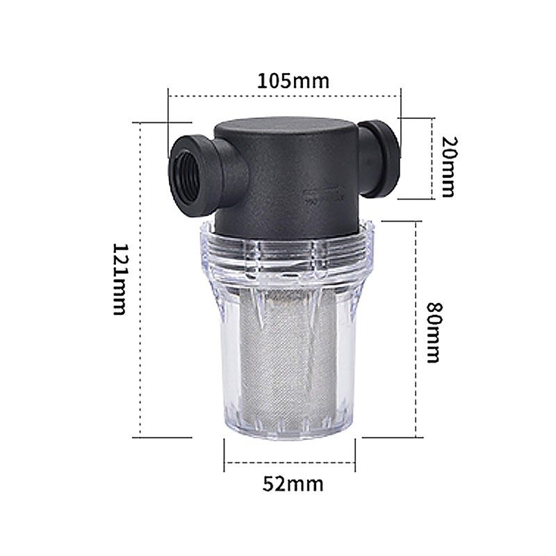 IMXMI Water Filter, 1/2''Twist-On Pipe Strainer, Nylon PA66 cover, PC bowl, 304 Stainless Screen (1/2''40 Mesh Female water filter) - Image 4